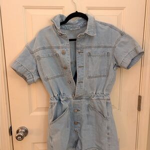 Light Blue Denim Jumpsuit